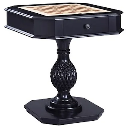 Traditional Game Table with Chess, Checkers and Backgammon